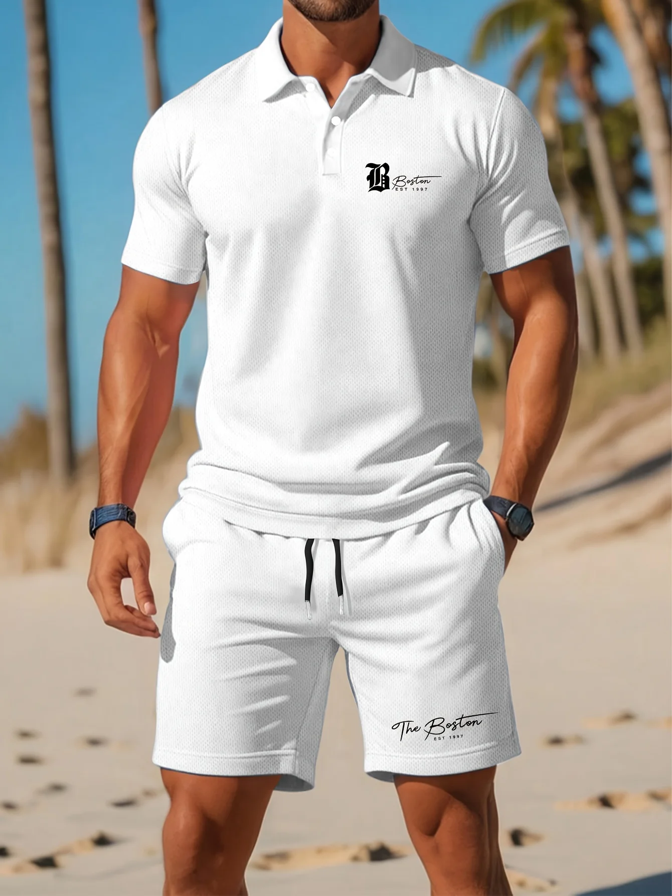 Mens Fashion Wear - Summer New Men's Polo Shirt Set