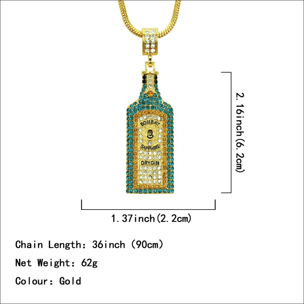 Big Wine bottle Necklaces Full - Fashion Men Vogue review and price