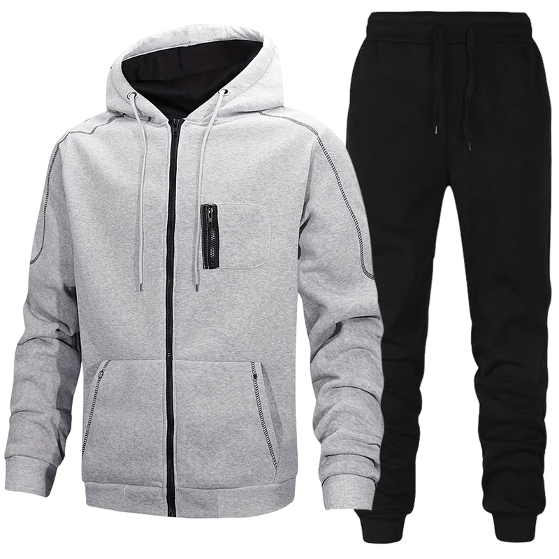 Fashion Men's Tracksuit Casual - Men'S Fashion Zipper Hoodie review and price
