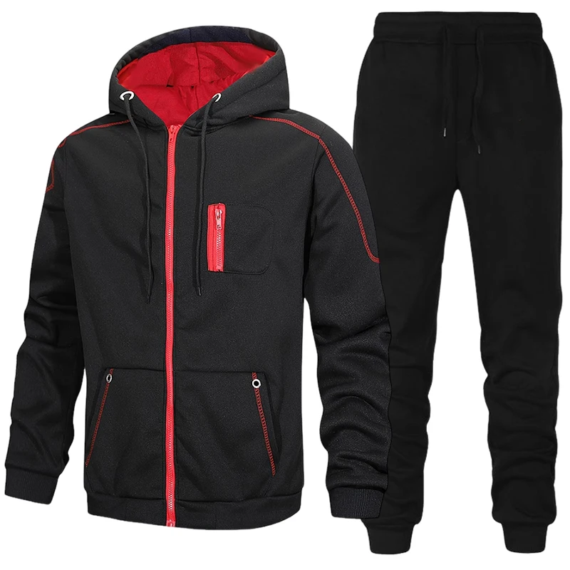 Fashion Men's Tracksuit Casual - Men'S Fashion Zipper Hoodie review and price