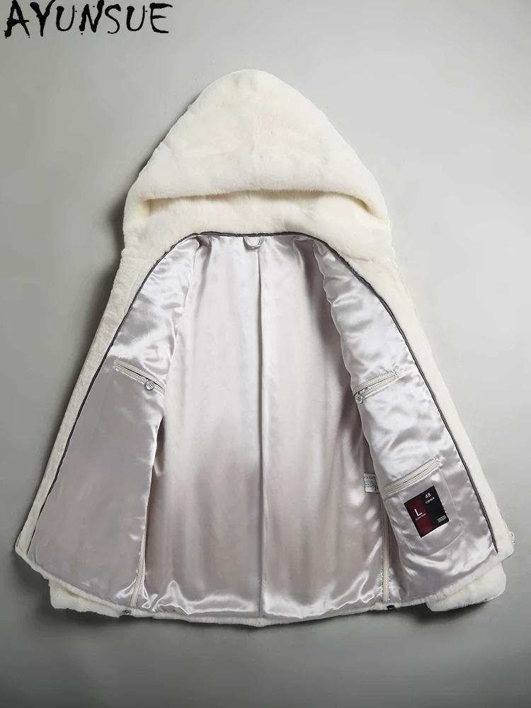 AYUSNUE Natural Mink Coat Men  - Men'S Fashion Zipper Hoodie review and price
