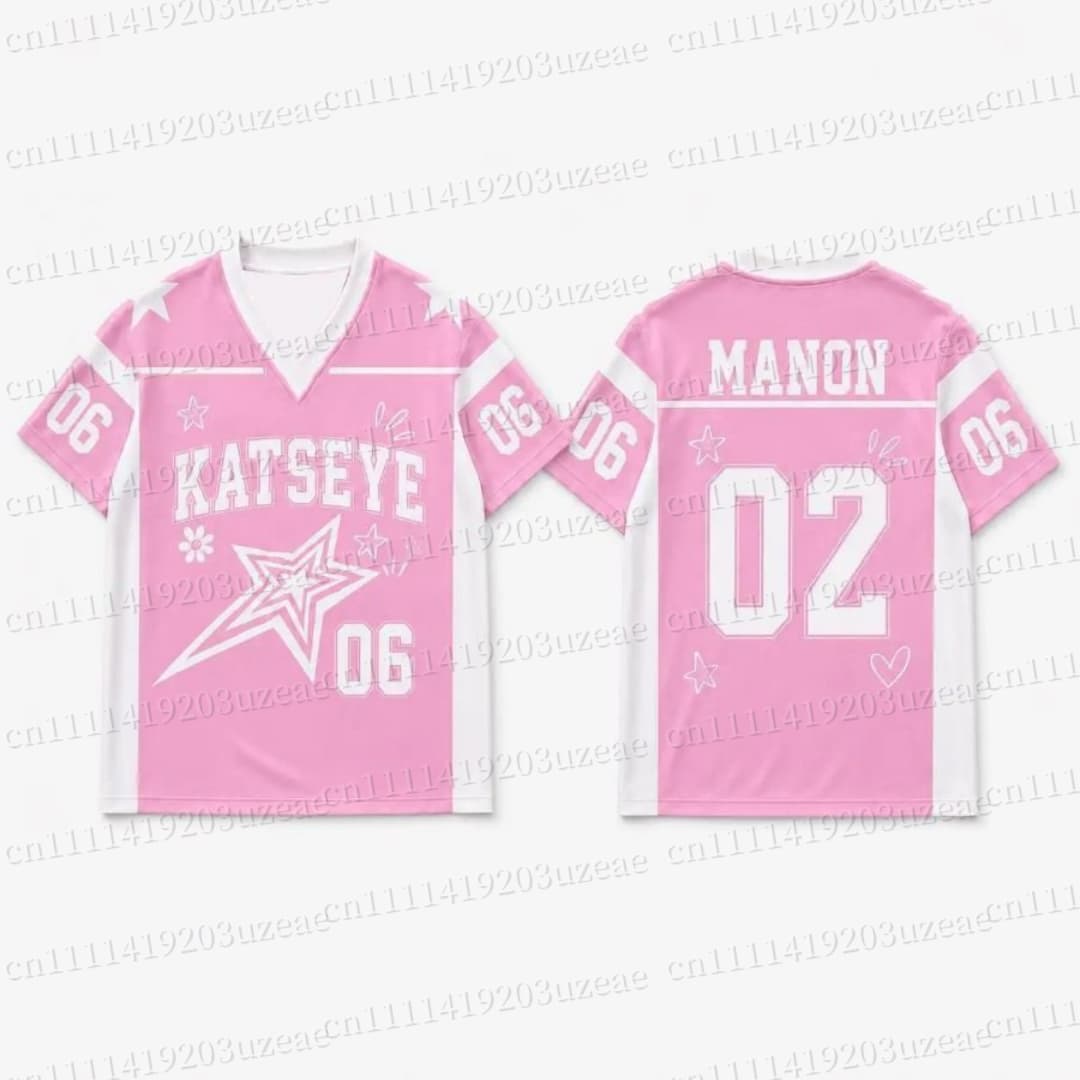 KATSEYE Pink Star Graphic T Sh - Men'S Fashion Pink Shirt review and price