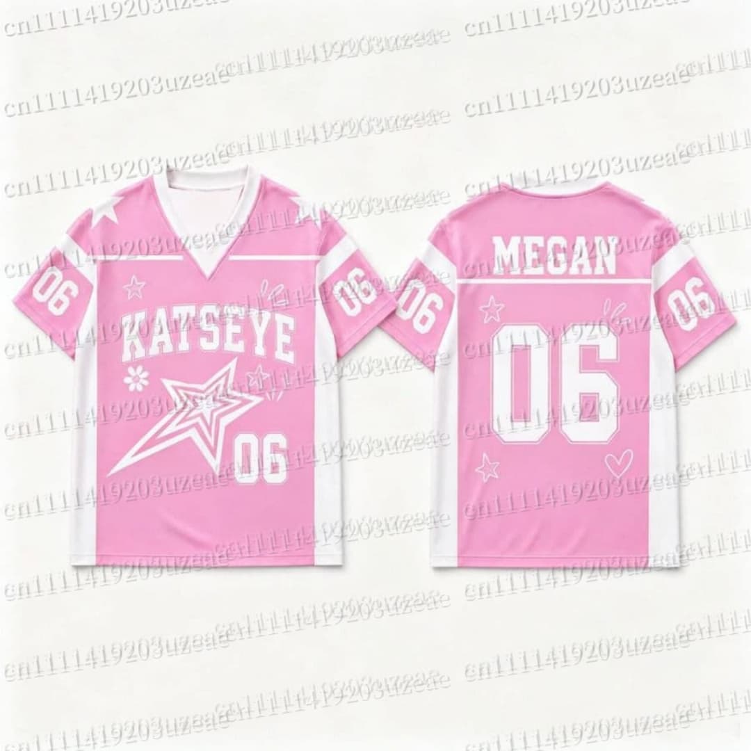 KATSEYE Pink Star Graphic T Sh - Men'S Fashion Pink Shirt review and price