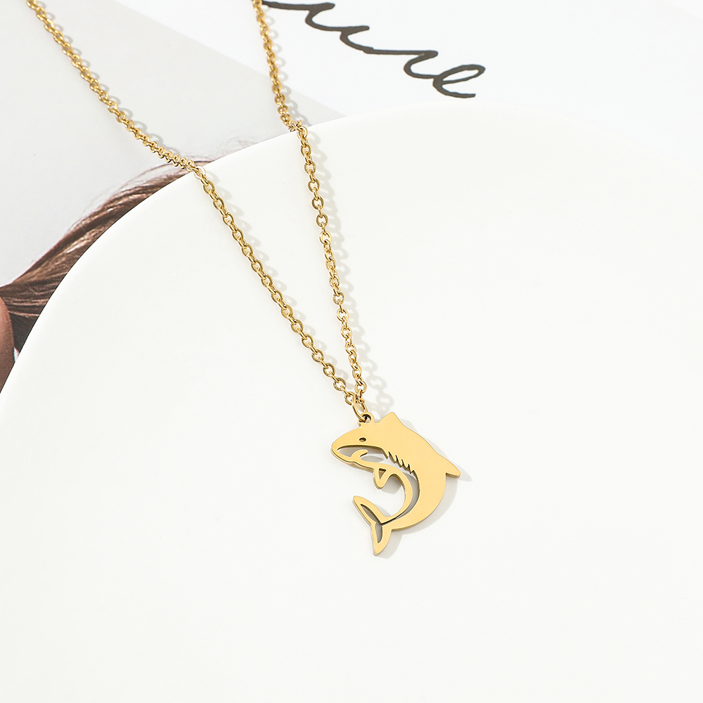 Gold Color Shark Necklace Fash - Men'S Fashion Necklaces review and price