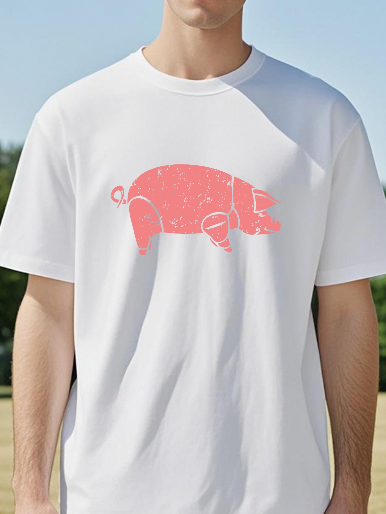 Pig Pink Floyd Animals print G - Men'S Fashion Pink Shirt review and price