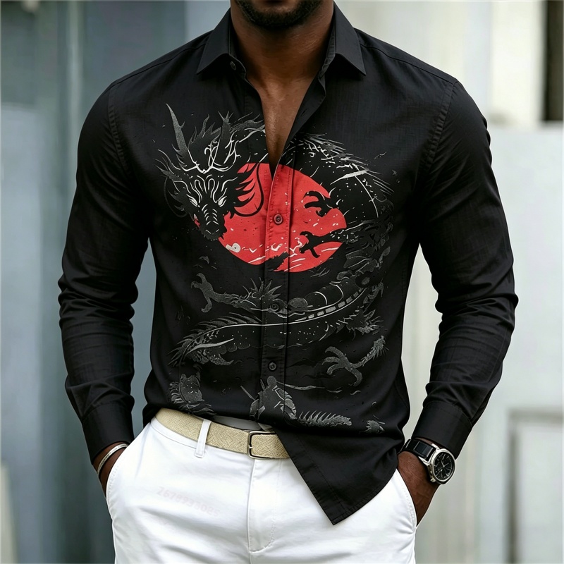 2026 New Men's Shirt White Bla - Mens Fashion Wear review and price