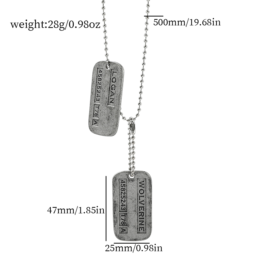 X-Men Wolverine Military Card  - Men'S Fashion Necklaces review and price