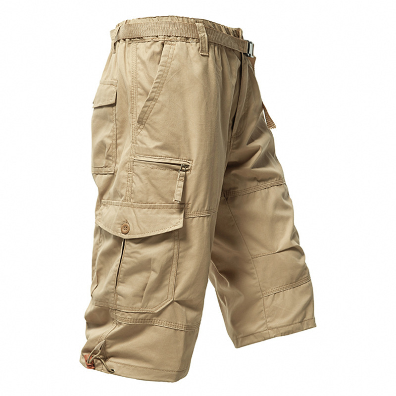 Men's Cotton 3/4 Pants Loose P - Mens Fashion Cargo Pants review and price