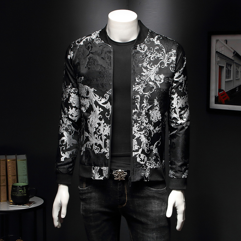 Paisley Pattern Floral Jacket  - Mens Fashion Bomber Jacket review and price