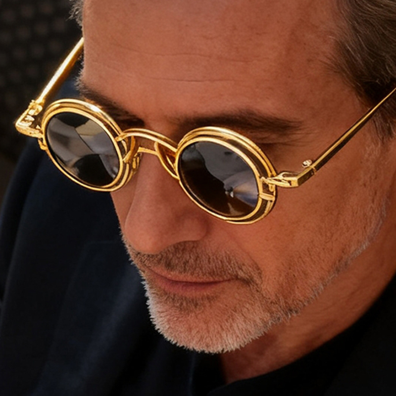 Metal Rotundity Punk Sunglasse - Fashion Men Vogue review and price