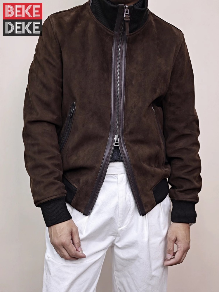 Mens Genuine Leather Jacket St - Mens Fashion Bomber Jacket review and price