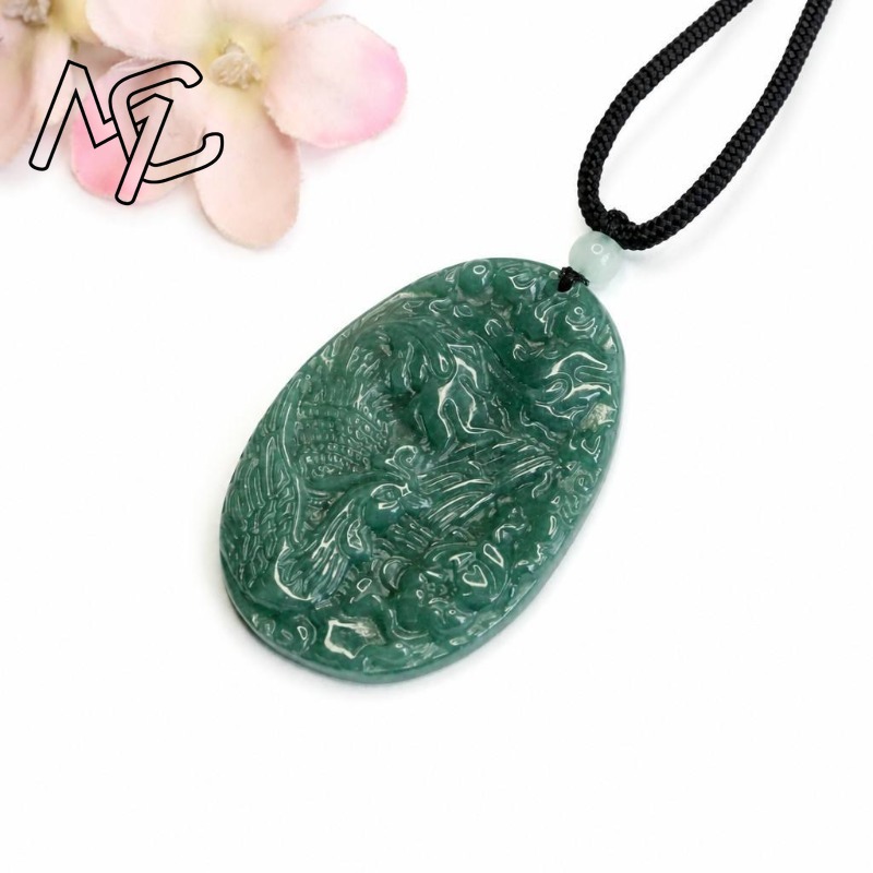 Real Natural Emerald Jade Blue - Men'S Fashion Necklaces review and price