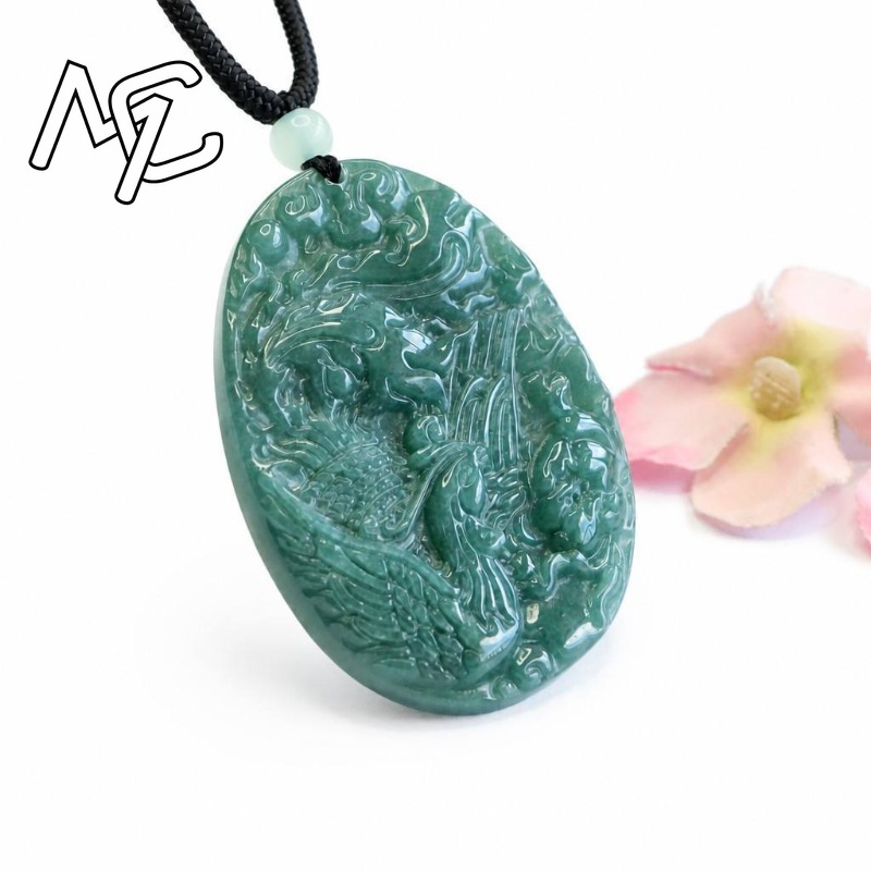 Real Natural Emerald Jade Blue - Men'S Fashion Necklaces review and price