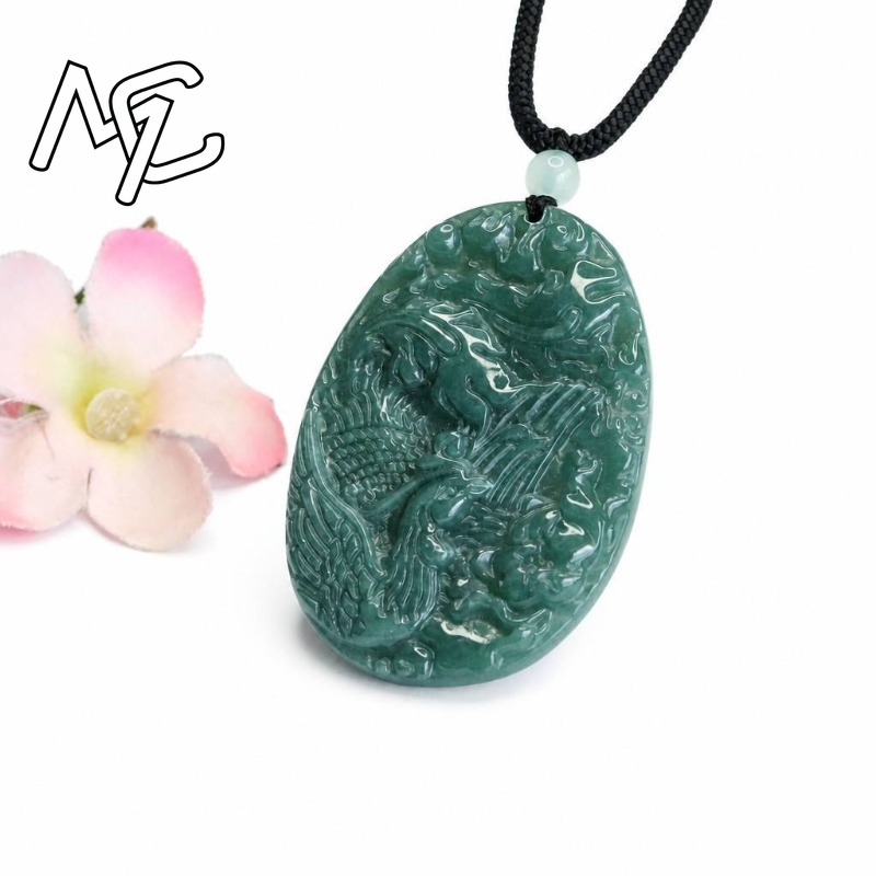 Real Natural Emerald Jade Blue - Men'S Fashion Necklaces review and price