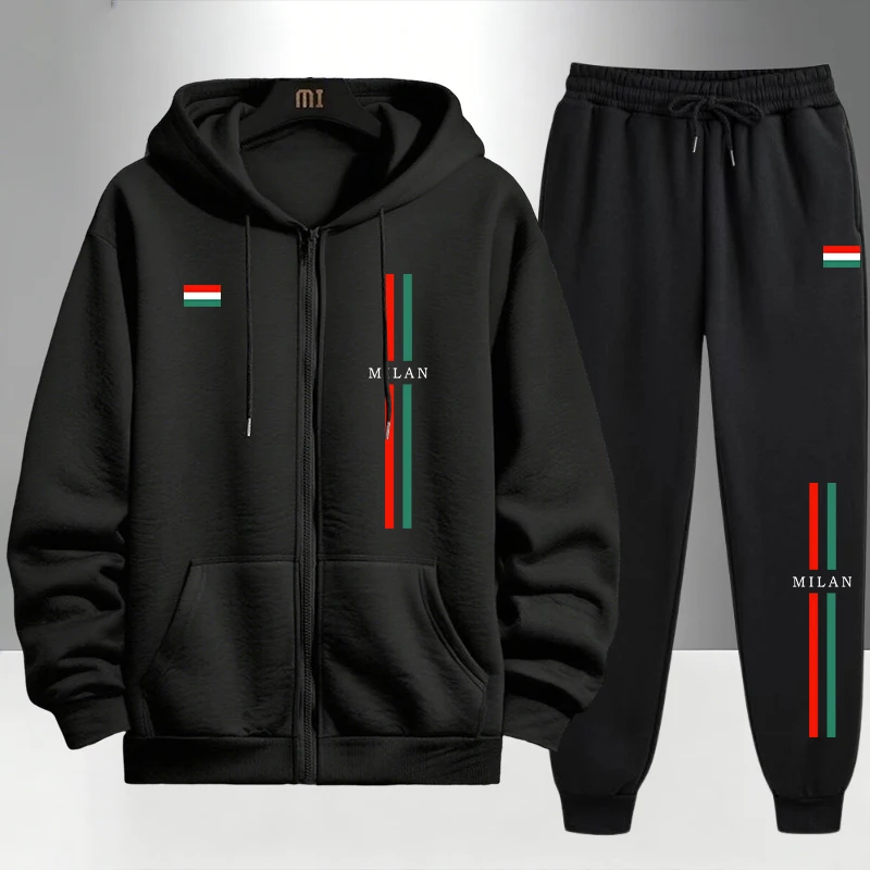 2026 Italy Printed Men's Set Z - Men'S Fashion Zipper Hoodie review and price