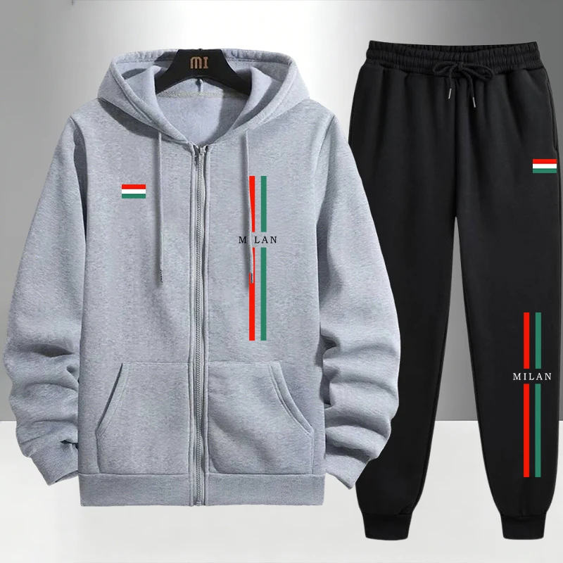2026 Italy Printed Men's Set Z - Men'S Fashion Zipper Hoodie review and price