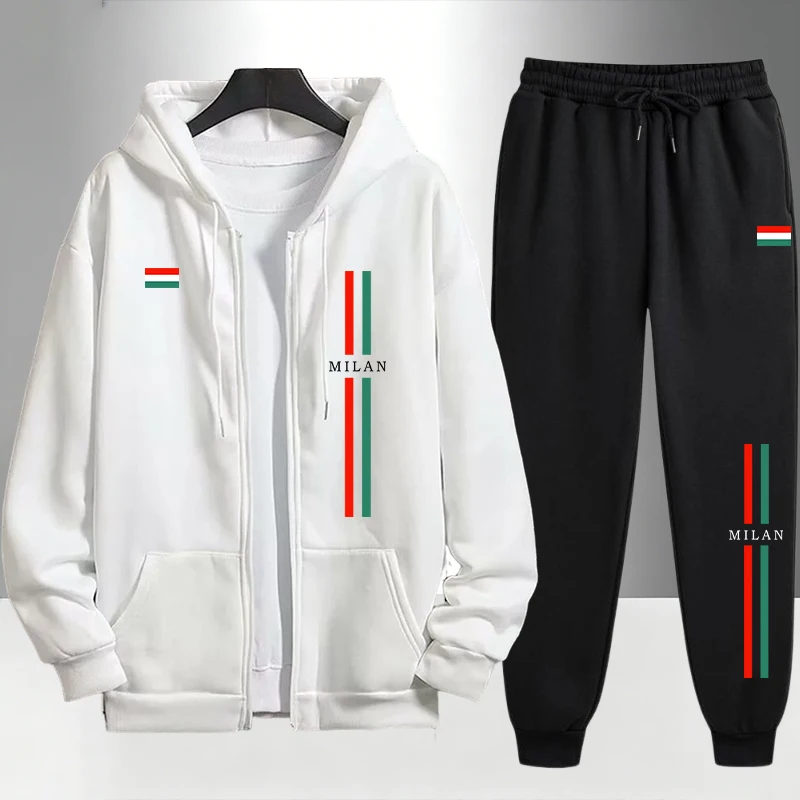 2026 Italy Printed Men's Set Z - Men'S Fashion Zipper Hoodie review and price