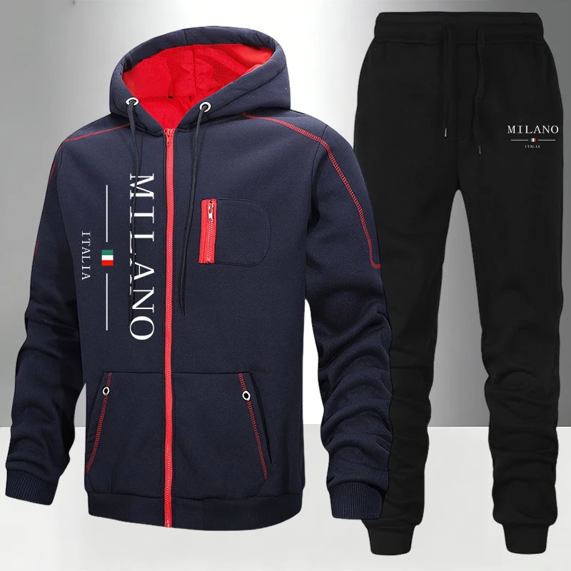 italy Fashion Men's Set/Coat/P - Men'S Fashion Zipper Hoodie review and price