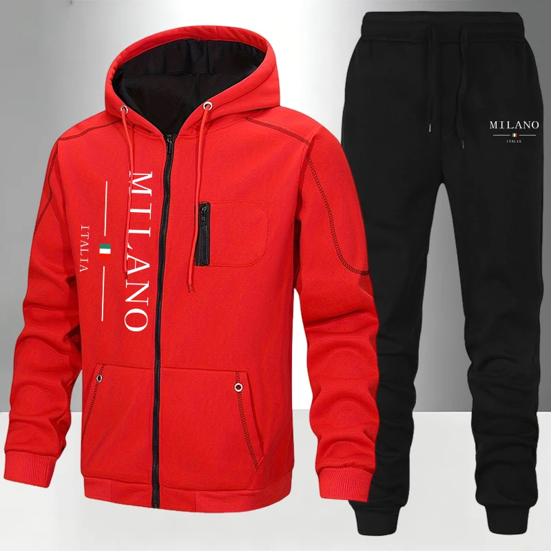 italy Fashion Men's Set/Coat/P - Men'S Fashion Zipper Hoodie review and price