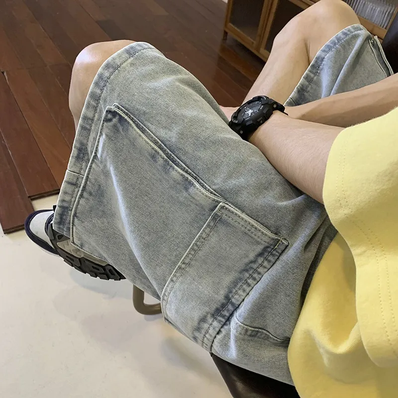 Korean Large Pocket Cargo Deni - Mens Fashion Cargo Pants review and price