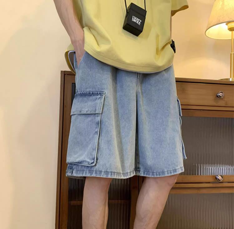 Korean Large Pocket Cargo Deni - Mens Fashion Cargo Pants review and price