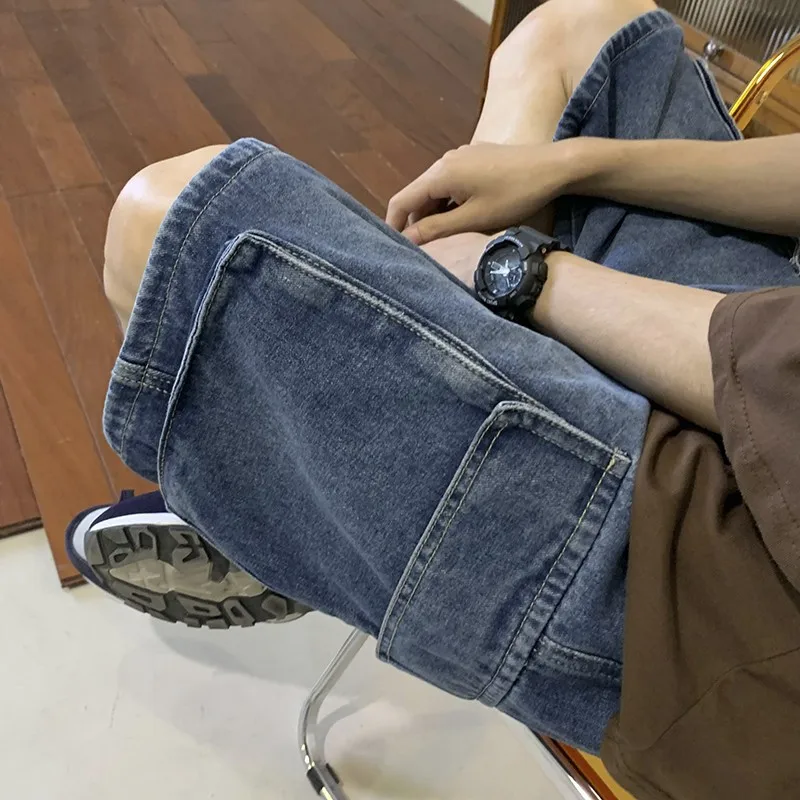Korean Large Pocket Cargo Deni - Mens Fashion Cargo Pants review and price