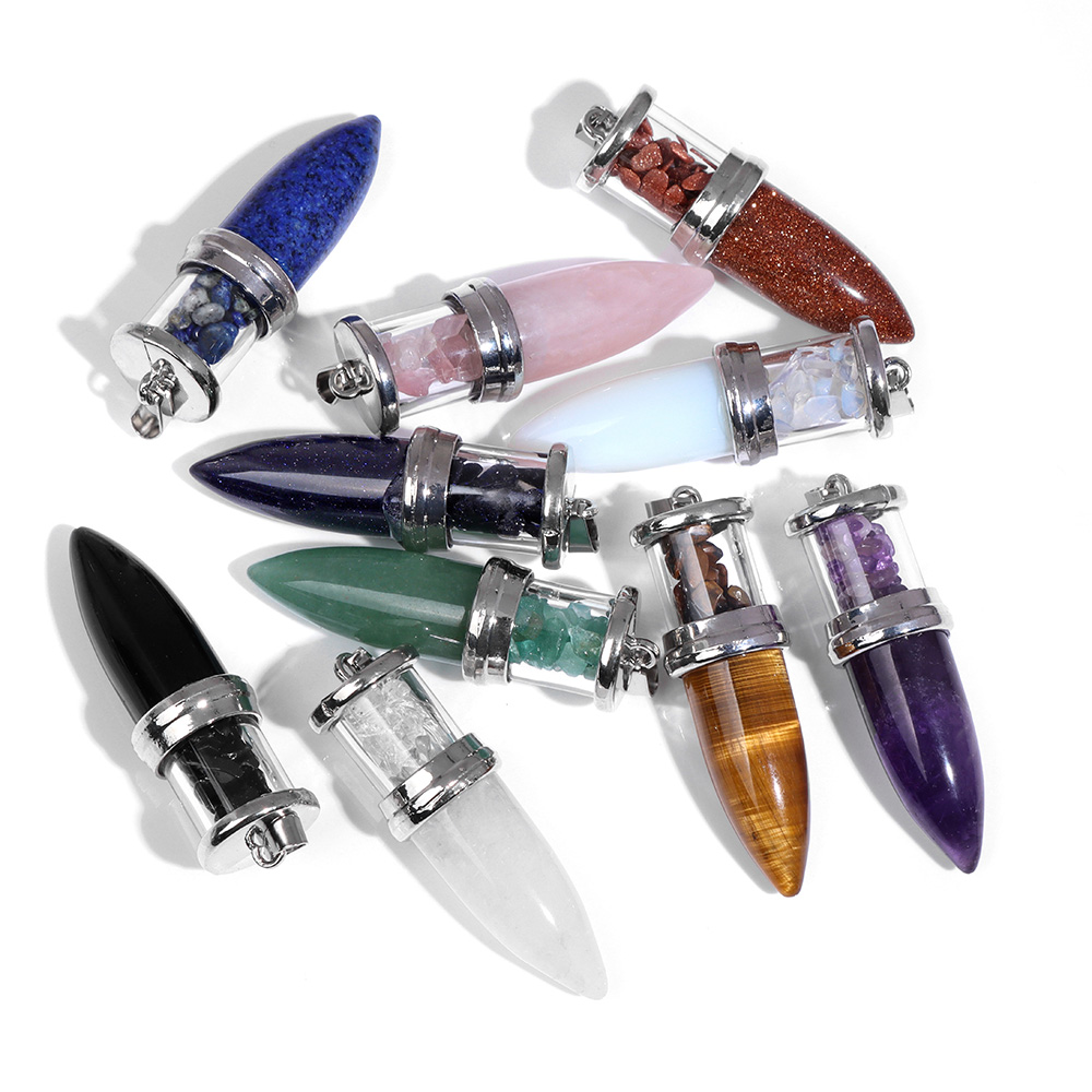 1pc Bullet shape Stone Pendant - Men'S Fashion Necklaces review and price