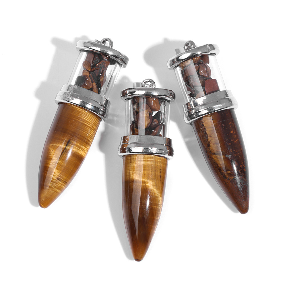 1pc Bullet shape Stone Pendant - Men'S Fashion Necklaces review and price