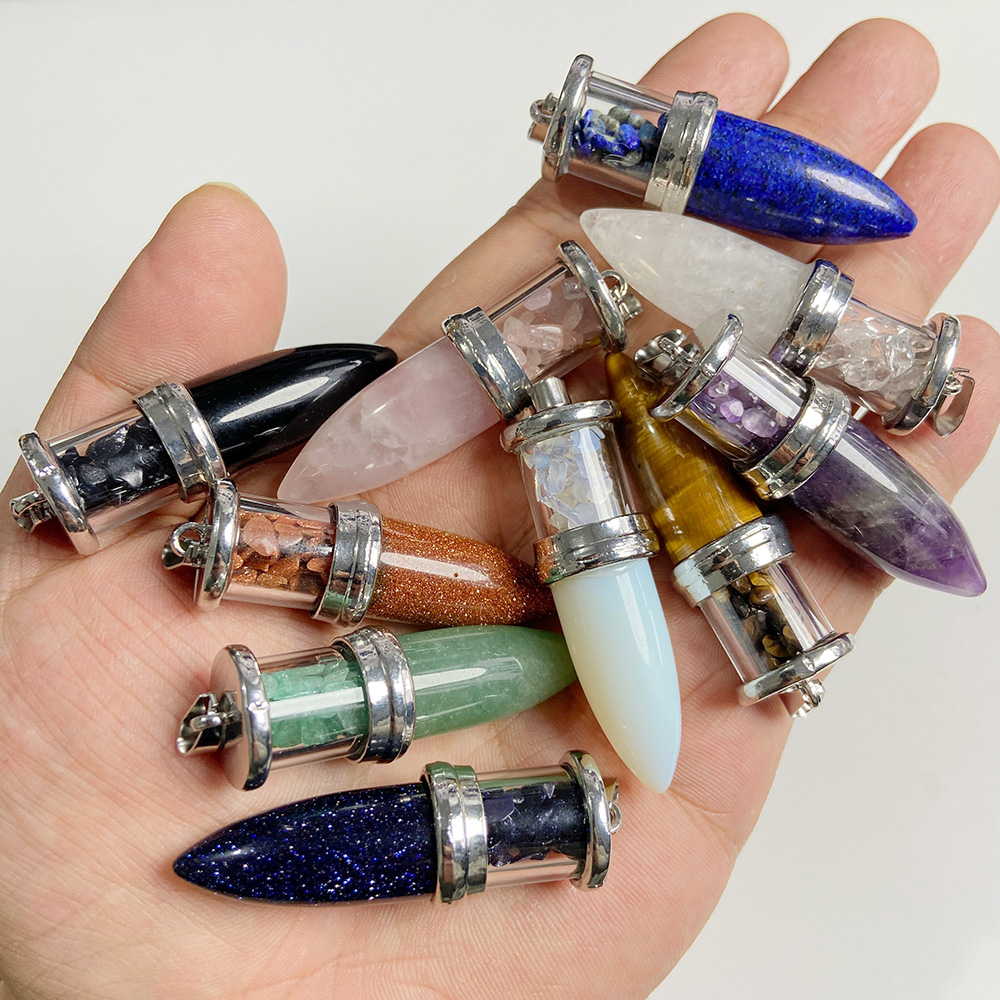 1pc Bullet shape Stone Pendant - Men'S Fashion Necklaces review and price