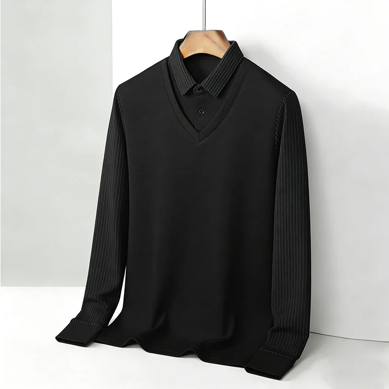 Men's Fake Two Piece Shirt Col - Mens Fashion Wear review and price