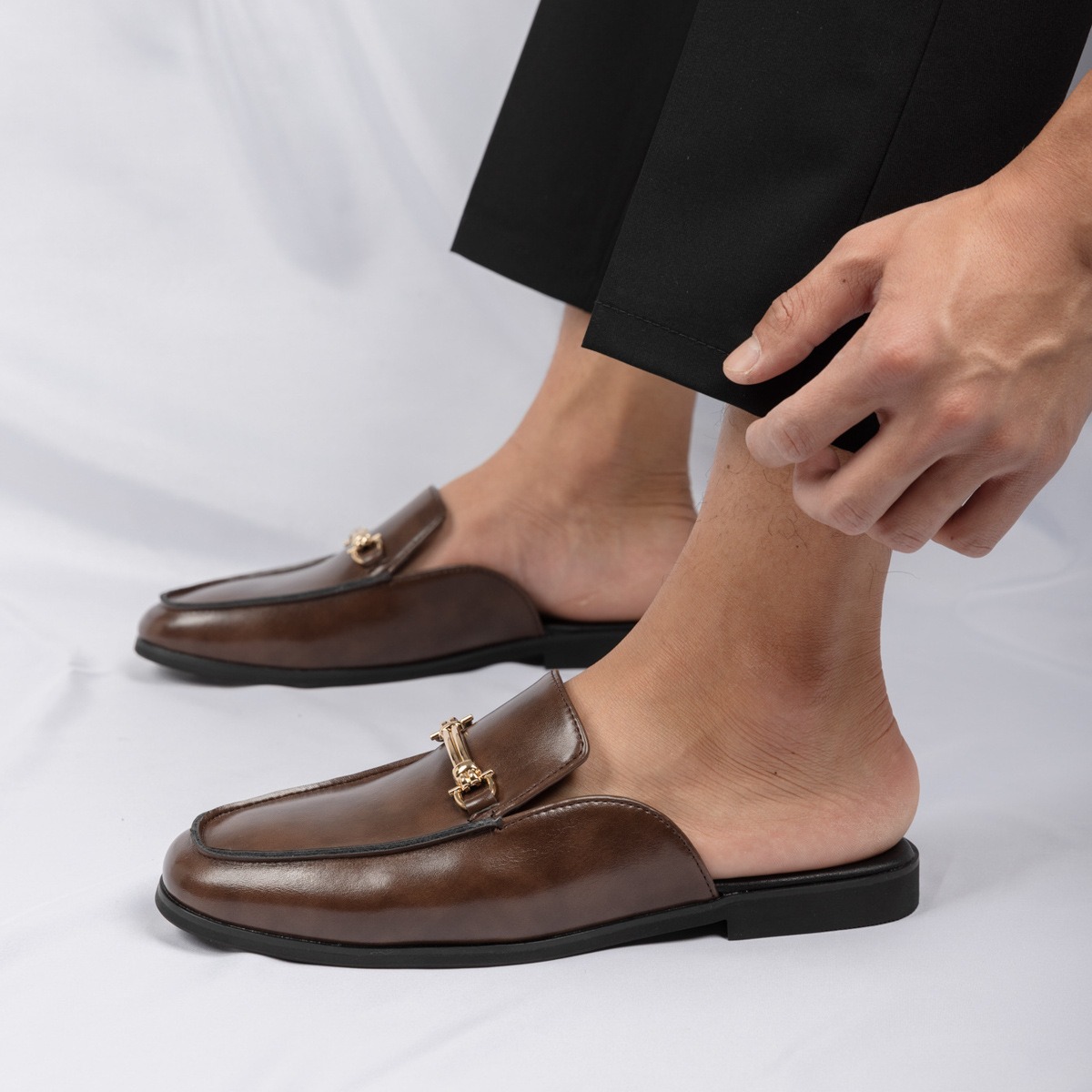 38-47mules shoes man horsebit  - Men'S Fashion Loafers Shoes review and price