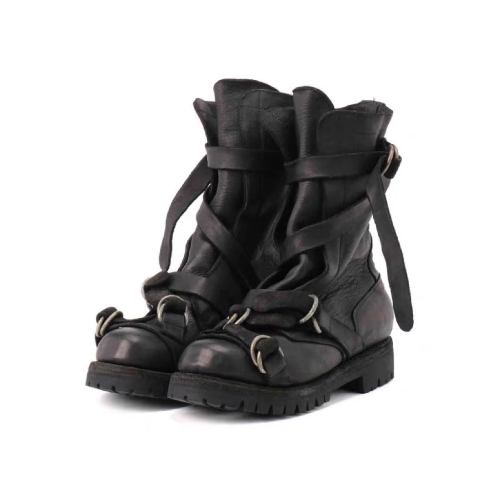 Men's Leather Motorcycle Boots - Men'S Fashion Loafers Shoes review and price